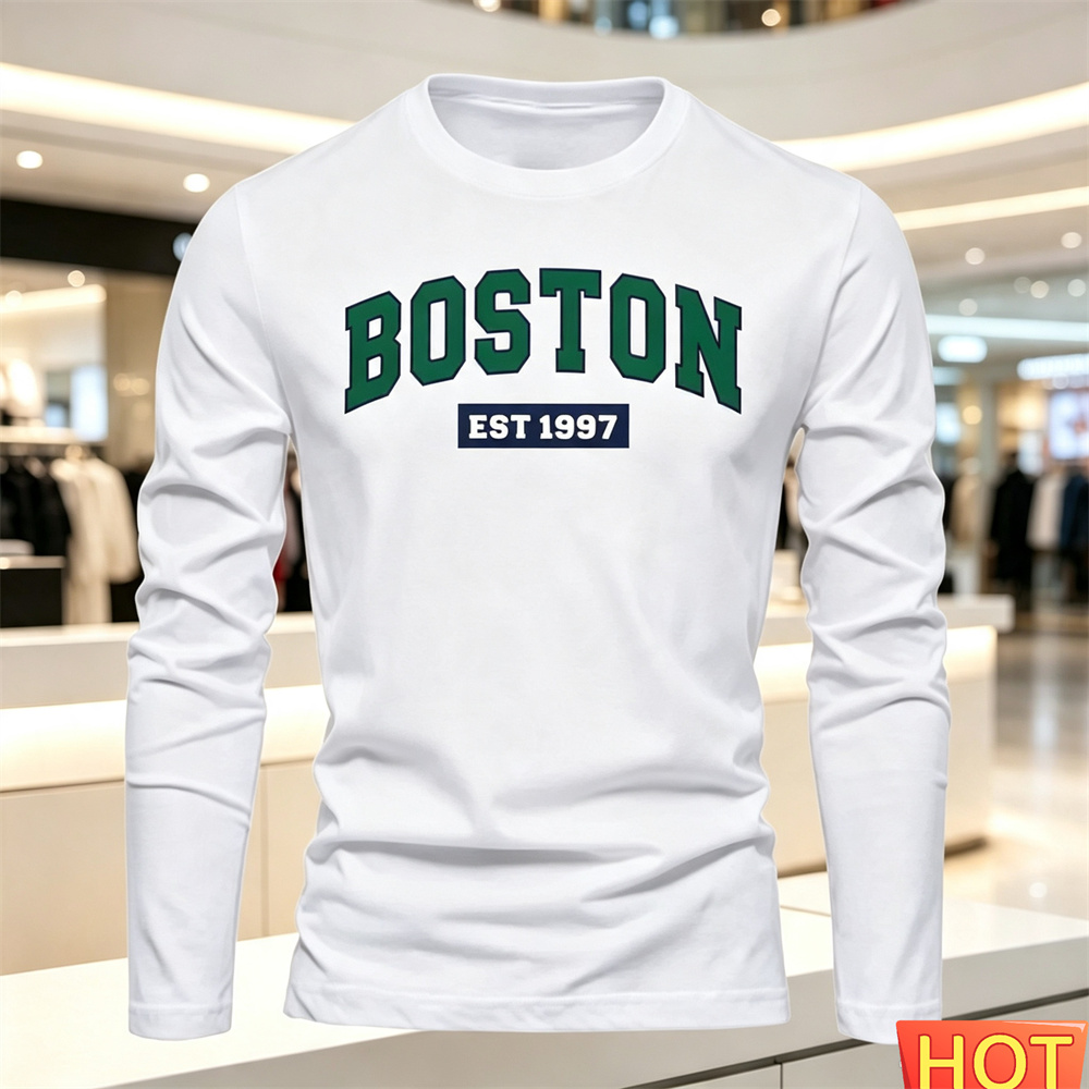 Summer Clothing Us - Autumn Summer Men's long sleeved T-shirt