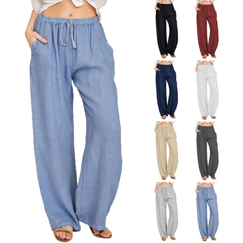 Summer Clothing Zara - Women Cotton Linen Pants Summer and