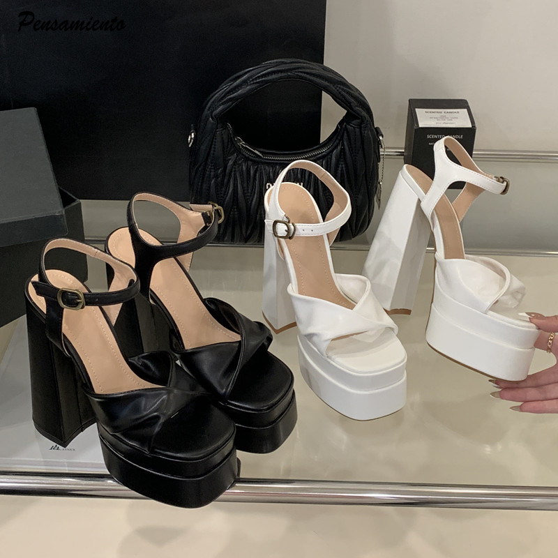 Summer Clothing Offers - Star style Fashion Double Platform Wedges