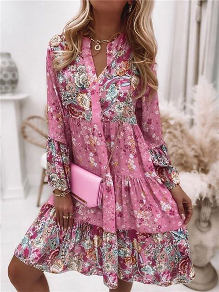 Casual Floral Print Dresses Fo - Summer Clothing Zara recension och pris