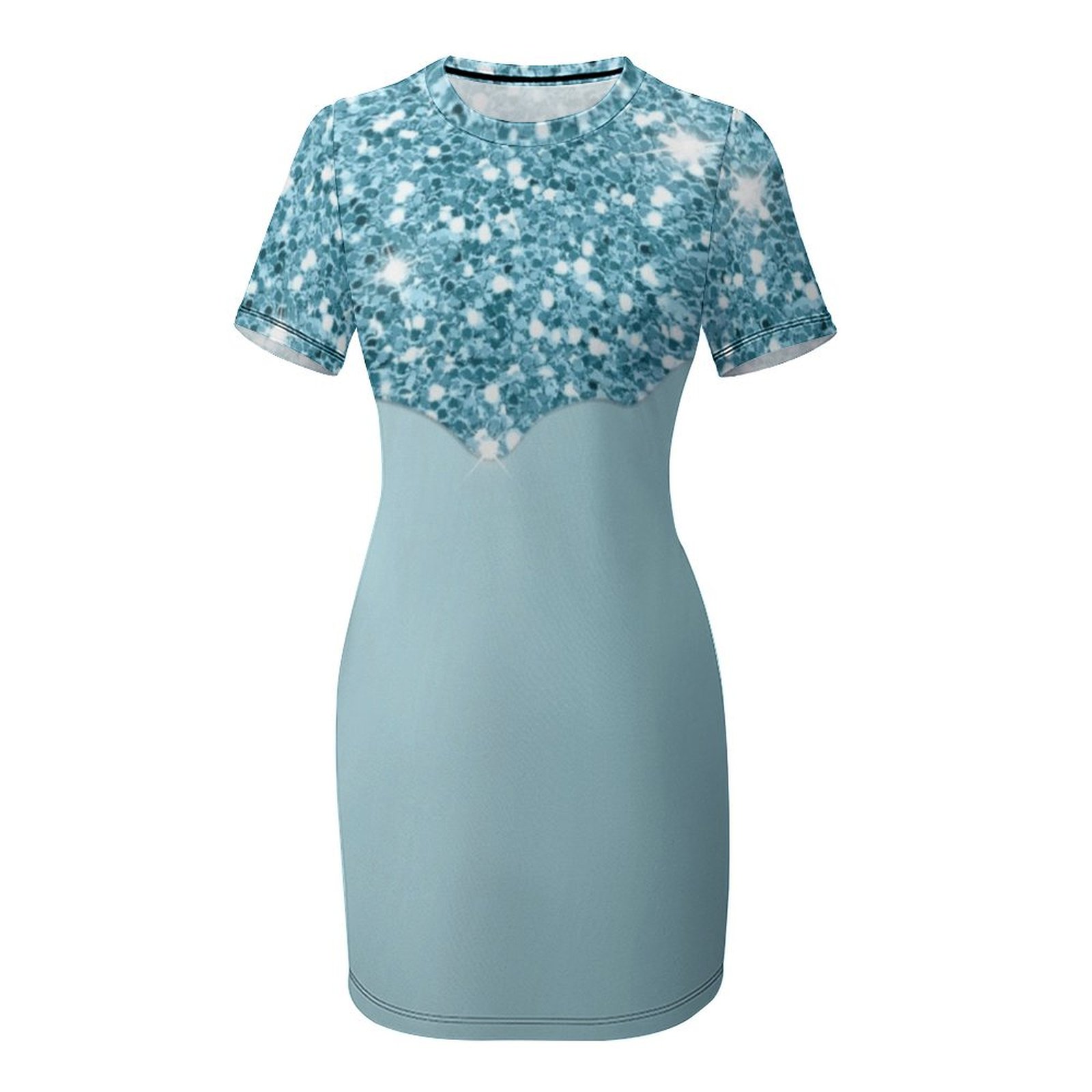 Dripping Sky Blue Glitter Sequ - Summer Clothing Drip recension och pris