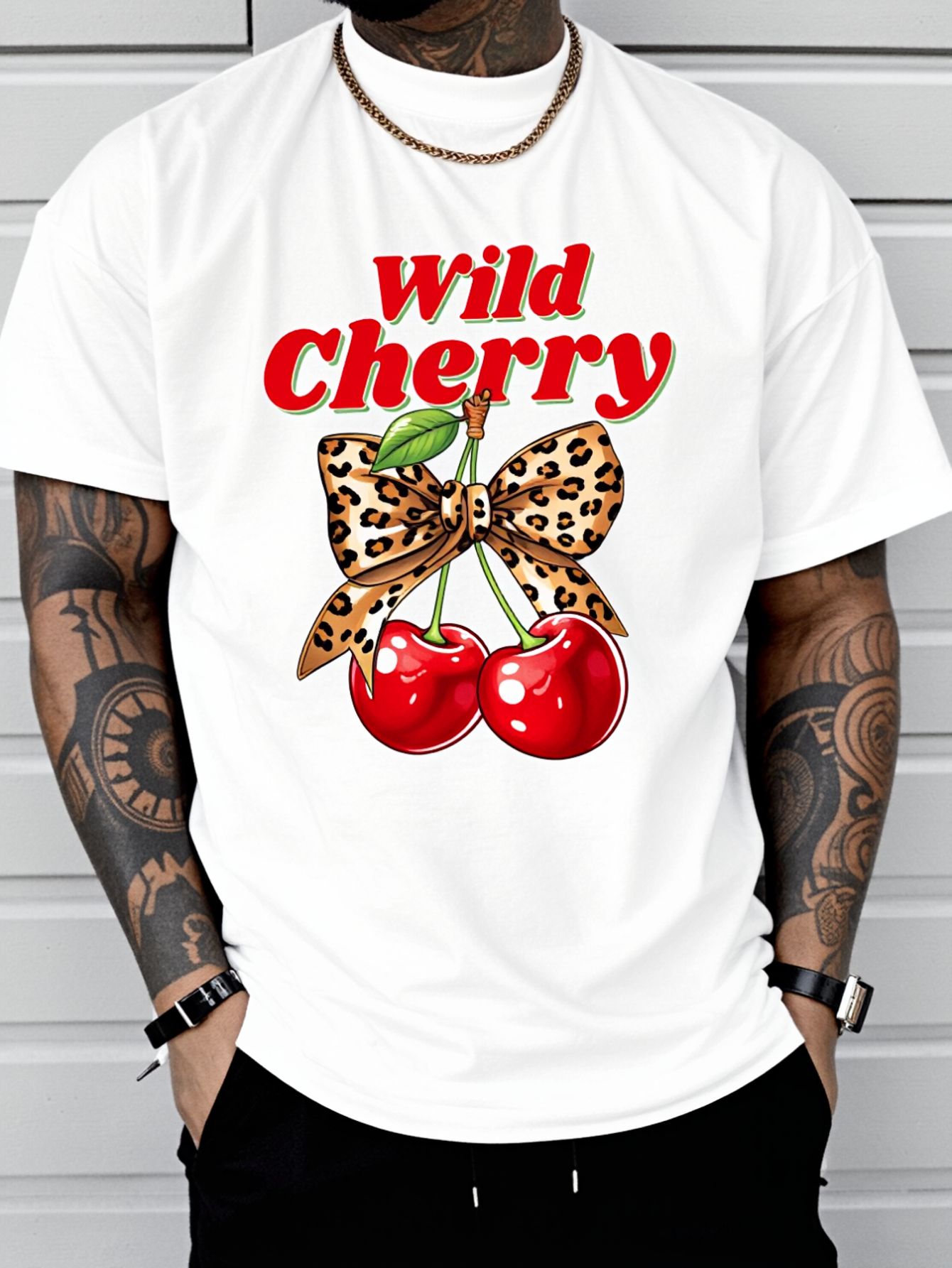Cherry Lover Leopard Coquette  - Summer Vibes Clothing Men recension och pris