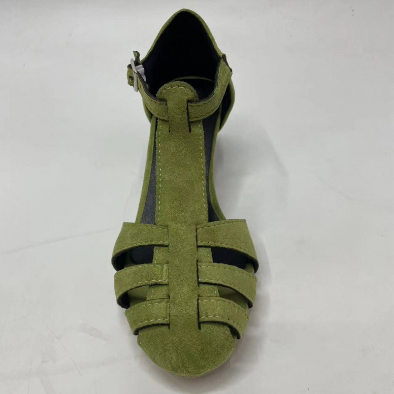 Women's Green Suede Kitten Hee - Summer Clothing Offers recension och pris