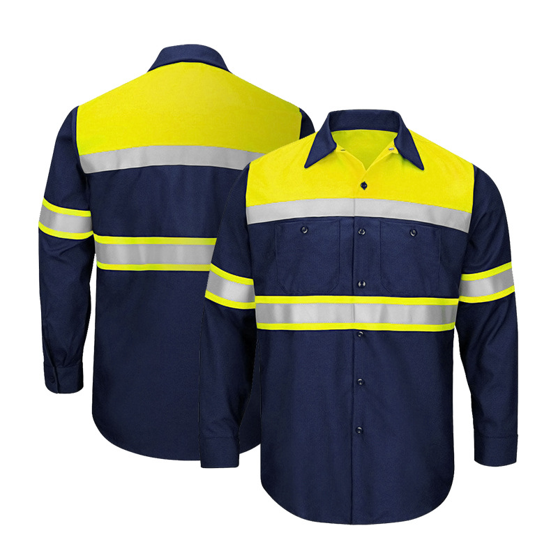 Men Shirt Long Sleeve 100% Cot - Summer Hi Vis Clothing recension och pris