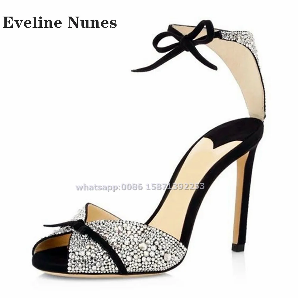 Bow Rhinestone Ankle Strap San - Summer Clothing Offers recension och pris