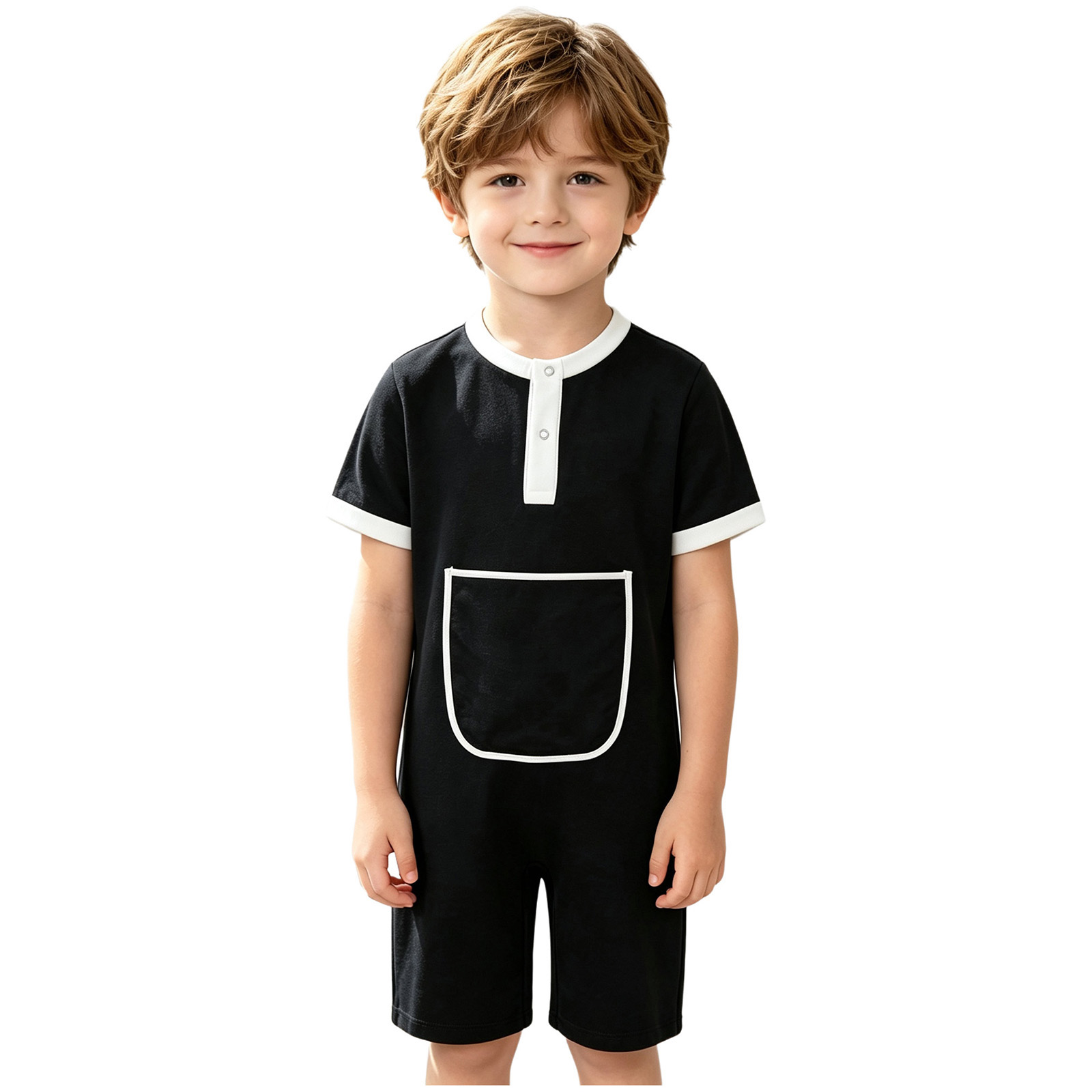 Kids Boys Girls Press Buttons  - Summer Clothing Kids Boys recension och pris