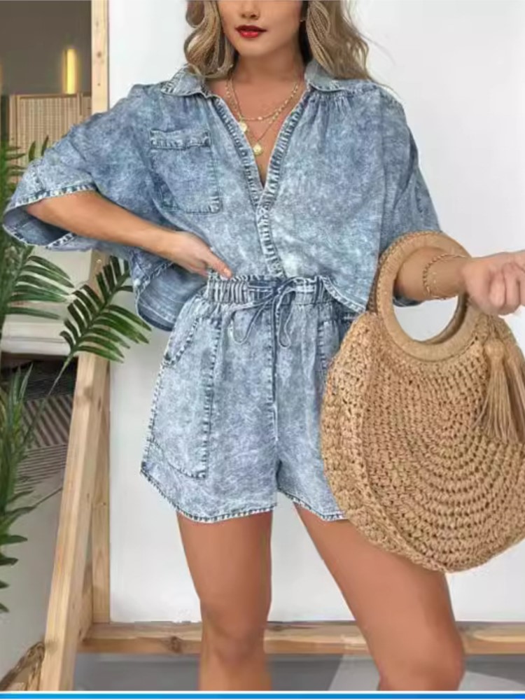 Fashion Vintage Denim Blue Sho - Summer Clothing Zara recension och pris