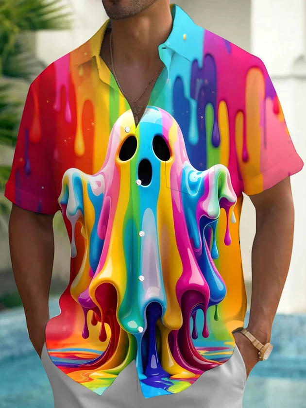 2026 Halloween Men's Shirt Rai - Summer Clothing Drip recension och pris