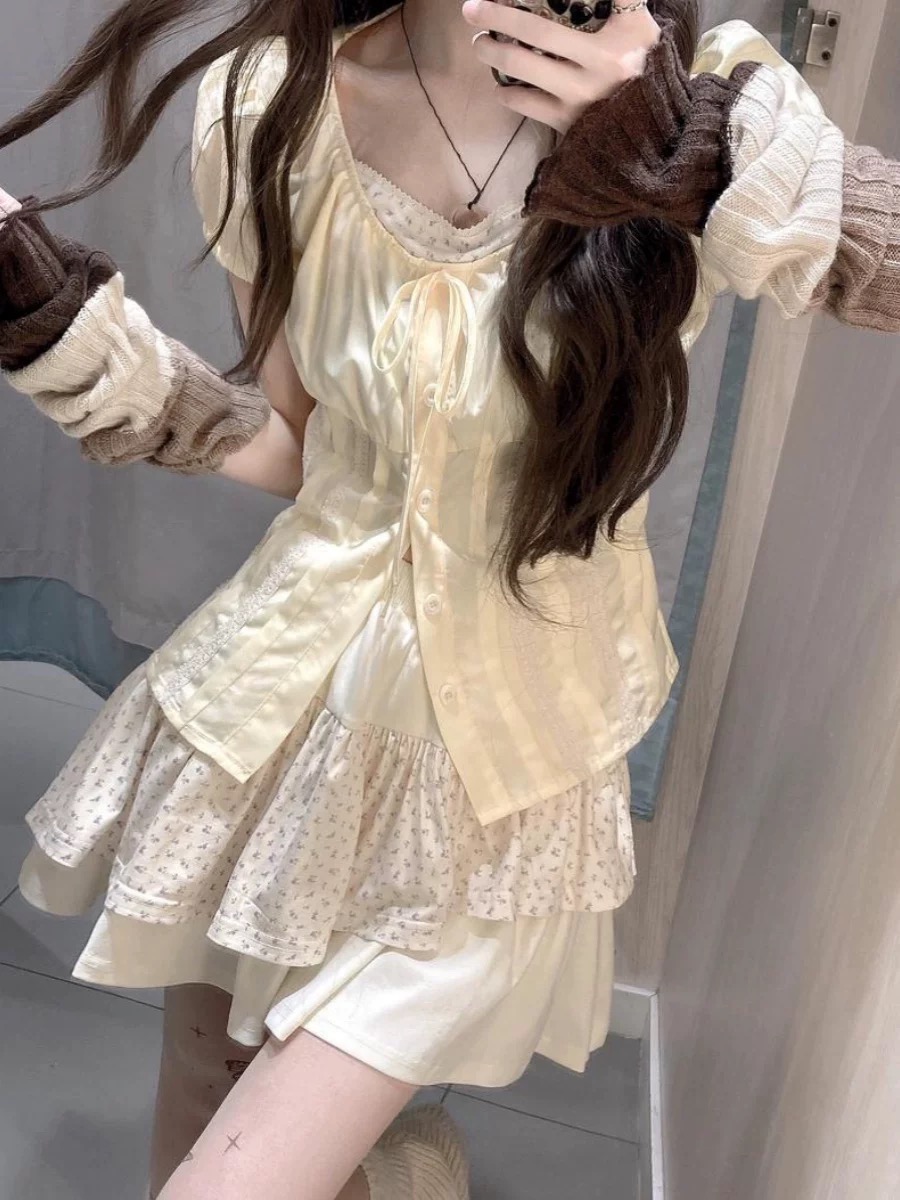 Sweet Floral Two-Piece Set for - Summer Clothing Girl recension och pris
