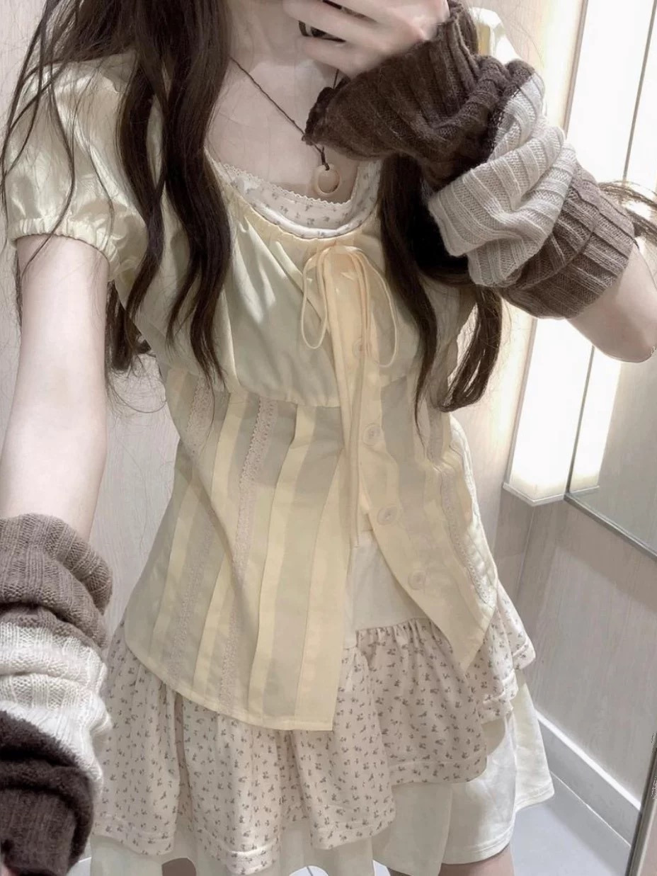 Sweet Floral Two-Piece Set for - Summer Clothing Girl recension och pris
