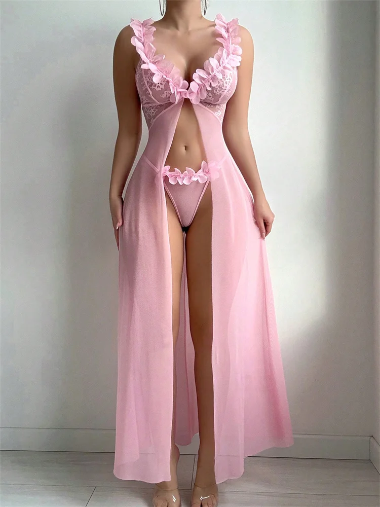 Pink Floral Sexy Nighties Wome - Summer Clothing Offers recension och pris
