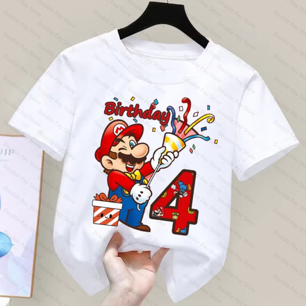 Kids Cartoon Mario Birthday Nu - Summer Clothing Kids Boys recension och pris
