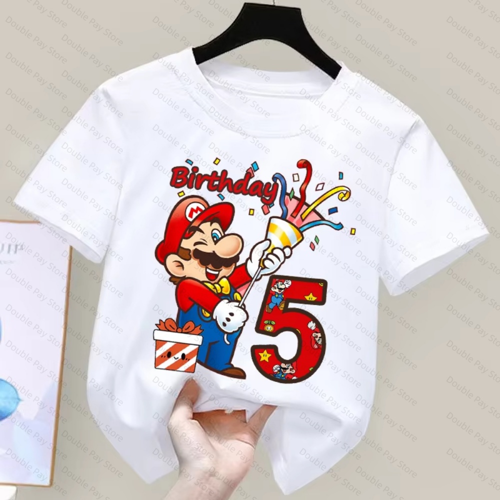 Kids Cartoon Mario Birthday Nu - Summer Clothing Kids Boys recension och pris