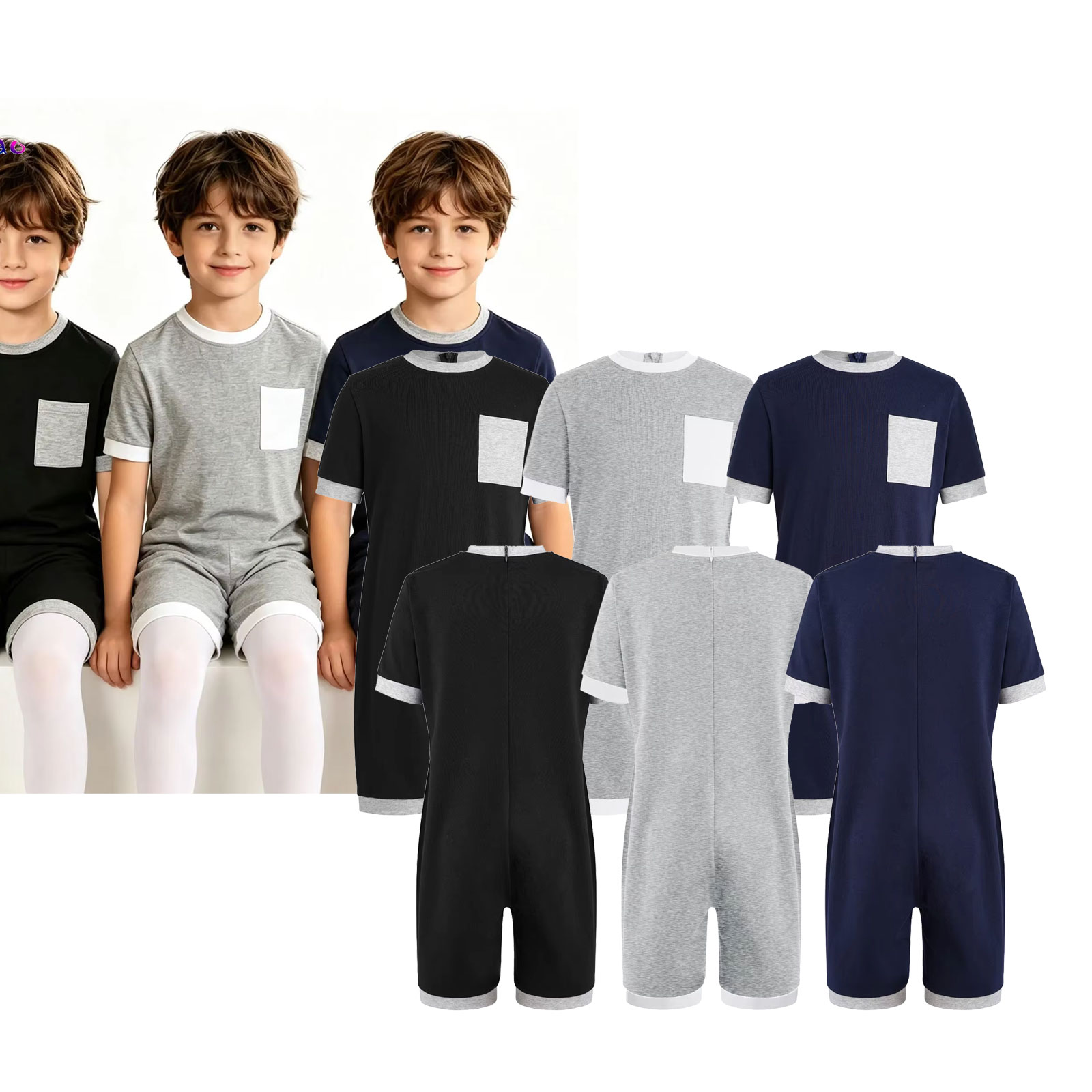 3Pcs Unisex Kids Special Needs - Summer Clothing Kids Boys recension och pris