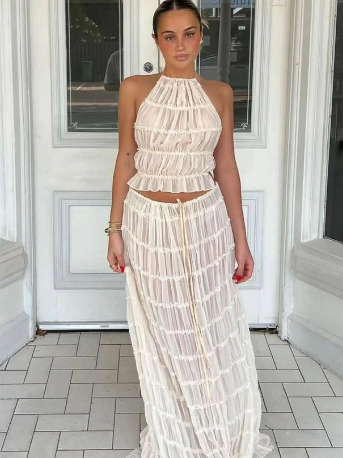 Fashion Halter Neck Long Skirt - Summer Clothing Zara recension och pris
