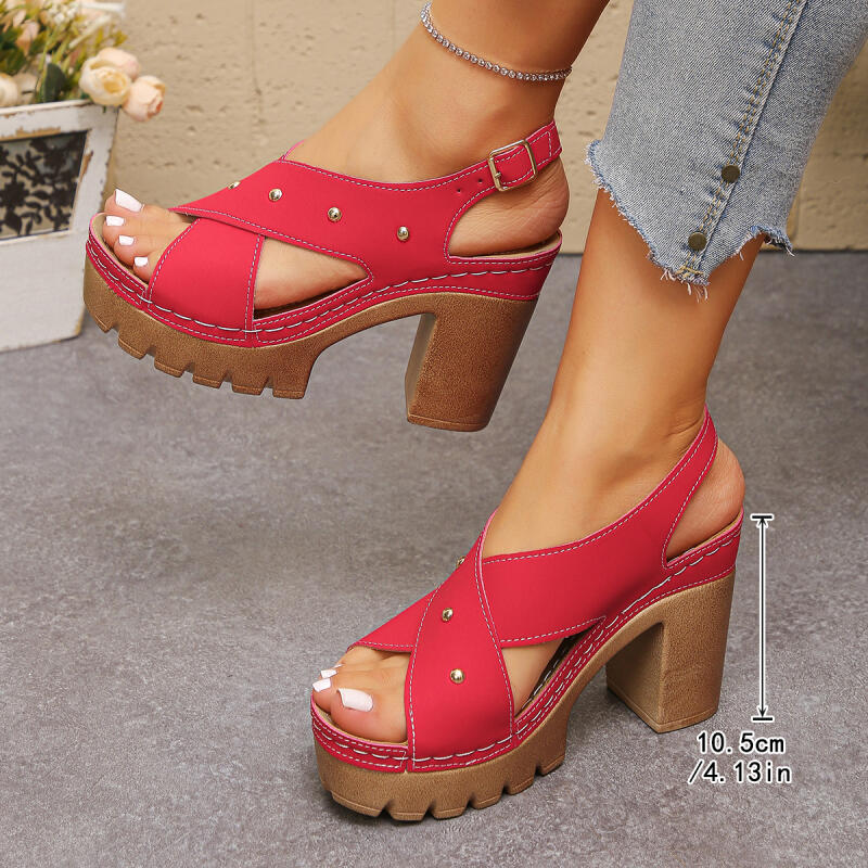 Vintage Super High Heel Cross  - Summer Clothing Offers recension och pris