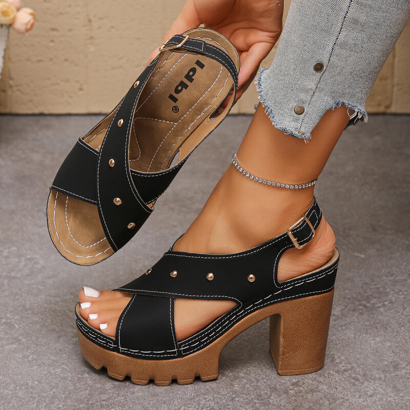 Vintage Super High Heel Cross  - Summer Clothing Offers recension och pris