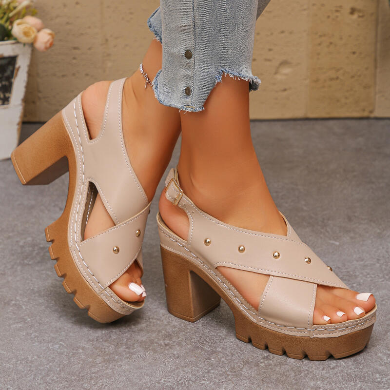 Vintage Super High Heel Cross  - Summer Clothing Offers recension och pris