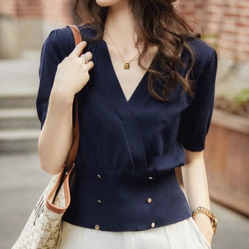 Blouses Women Summer Solid Sim - Summer Clothing Colors recension och pris